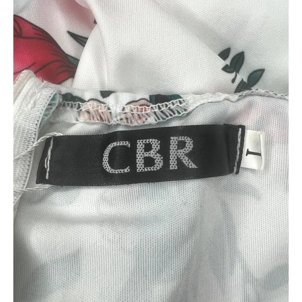 CBR Floral Print Womens Romper With Lace Hem & Adjustable Straps Large - Picture 10 of 12